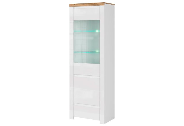 Vigo-MB WIT 1D1W1S Glass-fronted cabinet