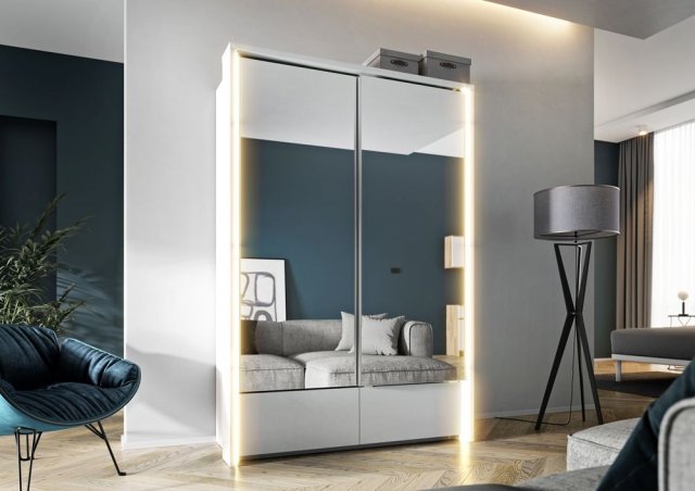 TAYA TA-01 Sliding door wardrobe with lighting 150cm