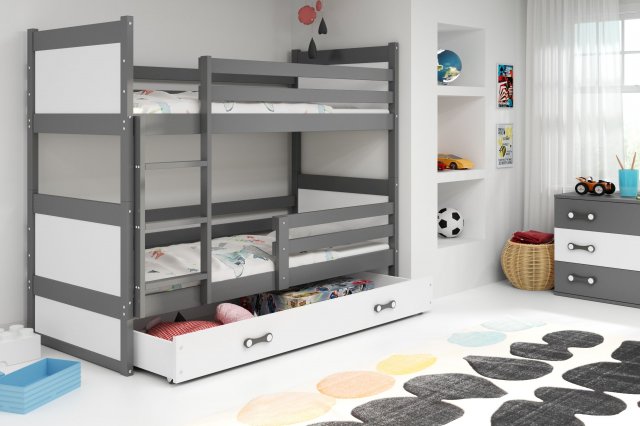 Riko II 160x80 Bunk bed with two mattresses Graphite