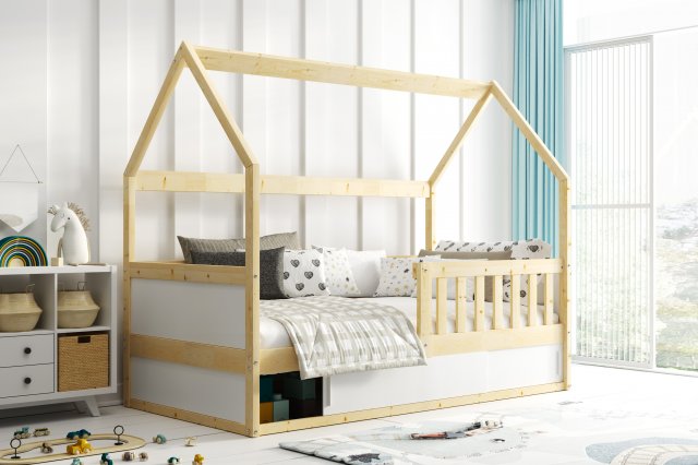 House- Smart 2 Kinderbett Hausbett Design 160x80 cm mit Matratze,Kiefer