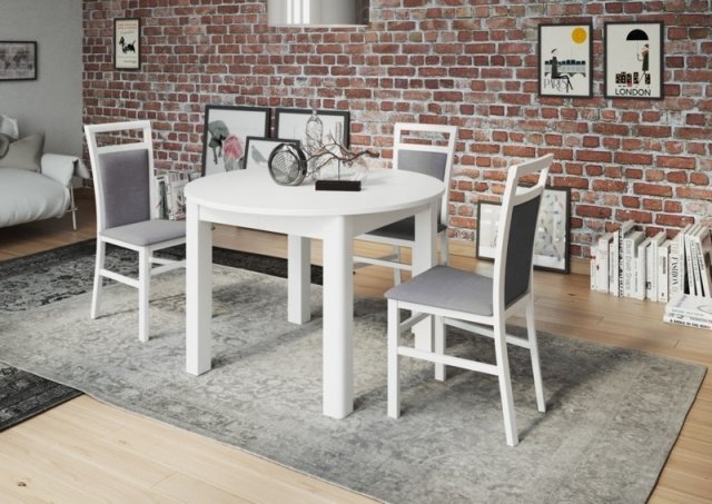 Uran 1 Dinning table (sliding) white 