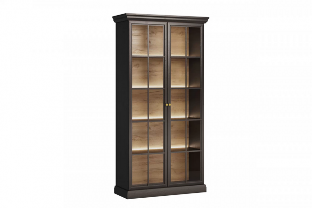 Lucca- W2D Glass-fronted cabinet with lighting