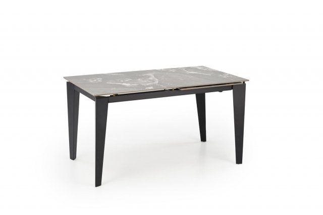 FELIX Dining table (extendable) gray marble / black