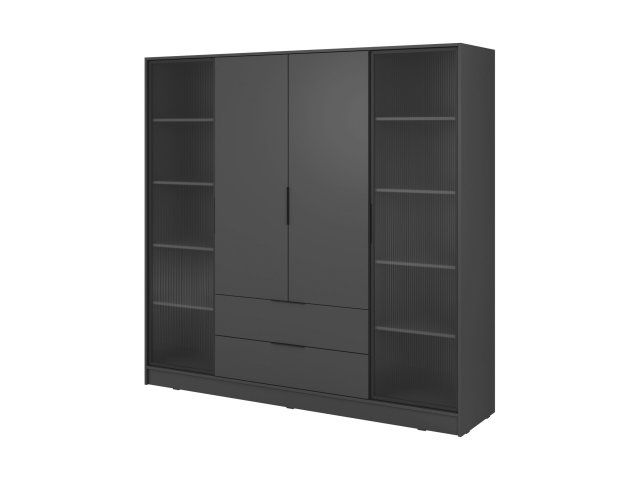 KELLY 4D RD Graphite Kleiderschrank