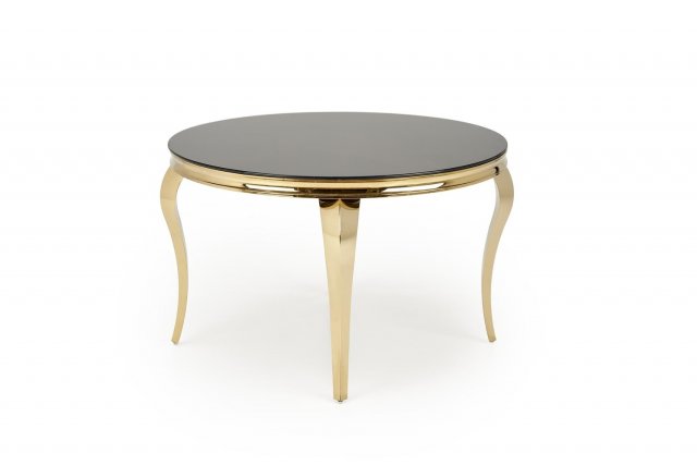 REGINALD_2 Round table - black glass