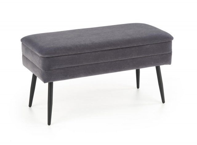 VELVA bench color: grey/black