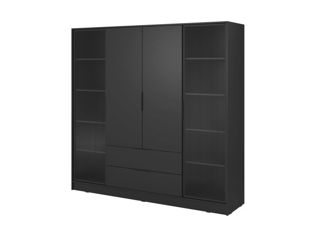 KELLY 4D RD Black Kleiderschrank