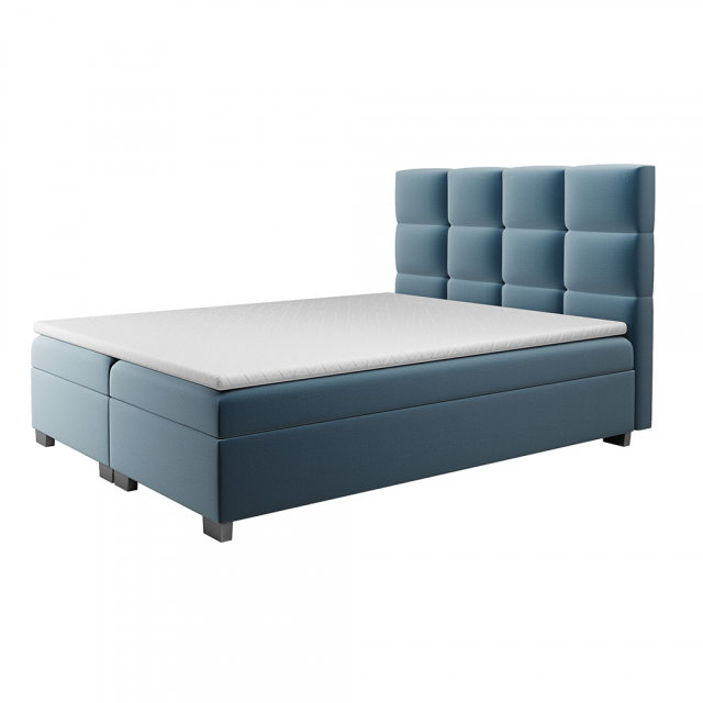 CANADA Box Springs 160x200 Bed with box (blue fabric Alfa 14)