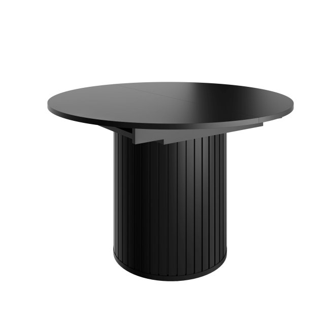 Zante ZA9 (120-160 cm) Black Round extending dining