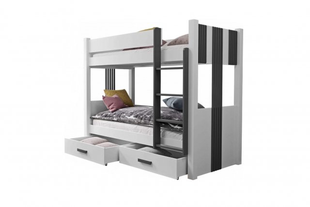 ARTEN Bunk bed White/graphite acrylic