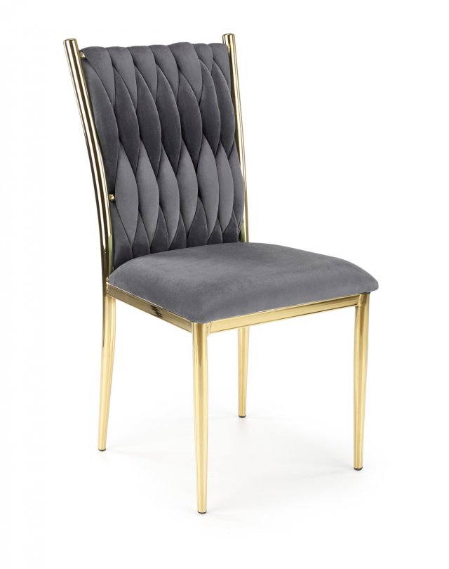 K436 Chair grey/gold