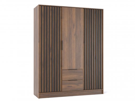 NELLY 3D Riidekapp (nut/black lamella)