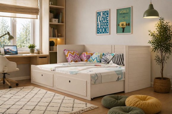 Tagesbett Lastevoodi 200x80/160cm,kašmiir