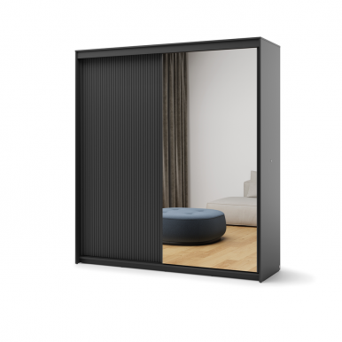 TREND TZ-01 Wardrobe with LED lighting,black