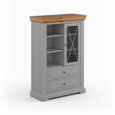 Marone Elite Grey/oak PLMEL04/S Vitrīna