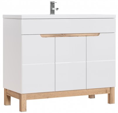 Ilab 825 White cabinet under washbasin 3D 100 cm