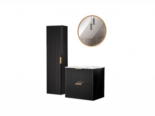 ADEL- BLACK 60 cm Bathroom SET