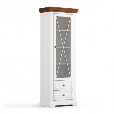 Marone Elite White/tabacco PLMEL01/T Glass-fronted cabinet