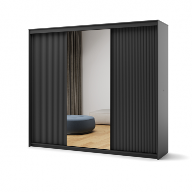 TREND TZ-02 Wardrobe with LED lighting,black