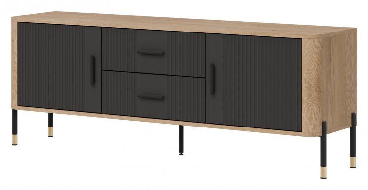 DAN-DT 01 Cremona Toro Eiche/anthrazit matt RTV-Schrank