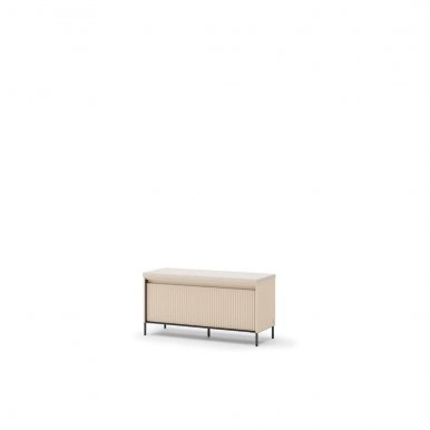 TREND TG-05 Hallway Bench with LED lighting,Beige sand/black