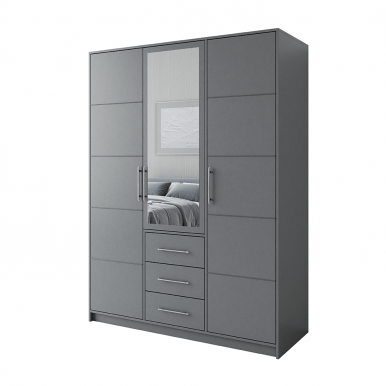 Bali/ D3 Wardrobe with mirror (graphite)