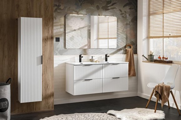 ADEL- WHITE 120 cm Bathroom SET