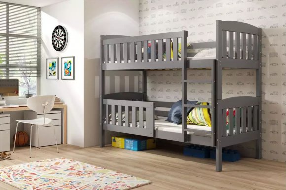 Cubus 2 Bunk bed with mattress 200x90 graphite (Without box)