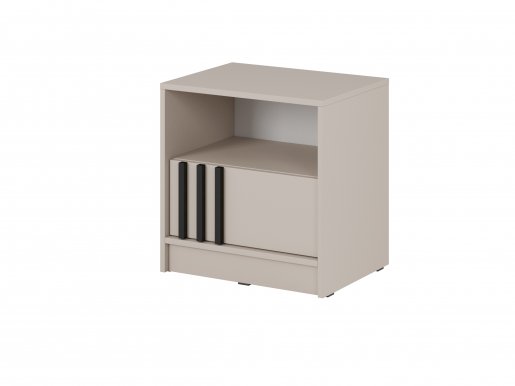 NELLY S51 Ночной шкафчик (cashmere/black lamellas)