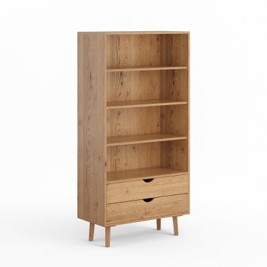 Simona PRHSIM04 Shelf rack with 2 drawers Solid oak