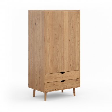 Simona PRHSIM07 Kleiderschrank 90 cm breit,Eiche massiv