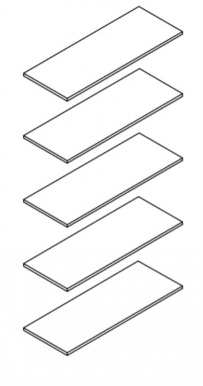 Brandson POL-SZF 2d2s Riiulid riidekapile (5 tk)