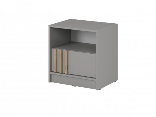 NELLY S51 Ночной шкафчик (серый/artisan ламель)