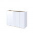 EASY EA-02 Chest 4d with lighting - white gloss/oak scandi