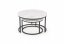 JAVA 2x Coffee table set white Marmor / black