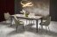 FELIX Dining table (extendable) gray marble / black