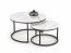 JAVA 2x Coffee table set white Marmor / black