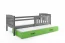 Cubus 2 Bed with two mattresses 200x90 graphite/green