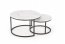 JAVA 2x Coffee table set white Marmor / black