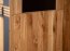 Ravello ZIRAV04D02SZ Wardrobe 4-door wardrobe 206 cm solid oak, oiled/black glass