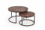 JAVA 2x coffee table set Walnut / Black