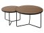 ITALIA II Set of coffee tables 2pcs nuss/schwarz