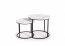 OREO Coffee table set white marmor/ black