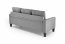 GERSON sofa with ottoman, color: grey