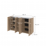 EASY EA-01 Chest 5d with lighting - oak scandi/white gloss