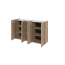 EASY EA-01 Chest 5d with lighting - oak scandi/white gloss