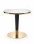 MORATA Round Table White marble/black/gold