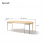 PLOT PT-04 (120-240 cm) Round extending dining table,light oak