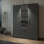 Bali/ D3 Wardrobe with mirror (graphite)