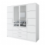 Bali/ D4 Wardrobe with mirror (white)